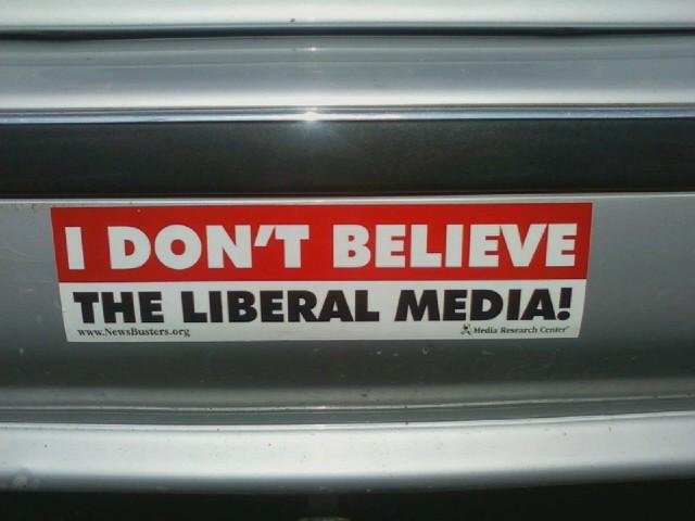 Bumper Sticker – I dont believe the liberal media | Le·gal In·sur·rec·tion