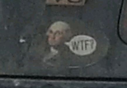 Bumper Sticker - Cooperstown NY - George Washington WTF