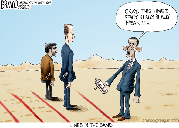 Illustration of a line drawn in the sand
