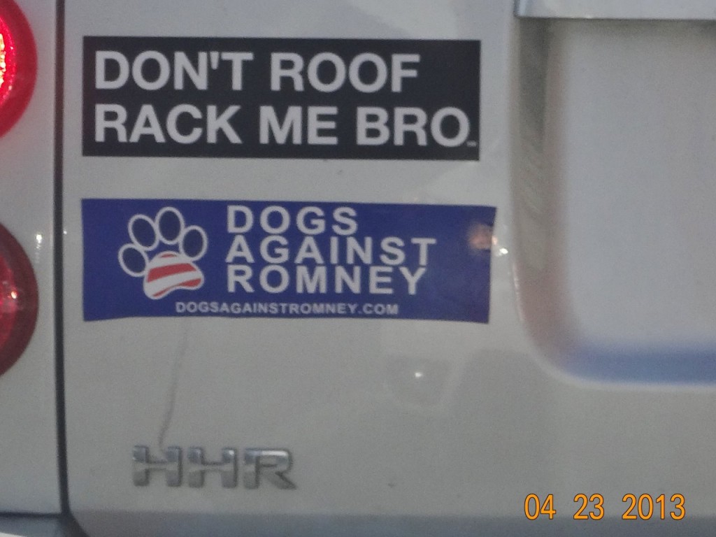 Bumper Stickers - Parkersburg WV- Dog roof