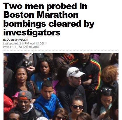 NY Post Two Men Boston Marathon Cleared