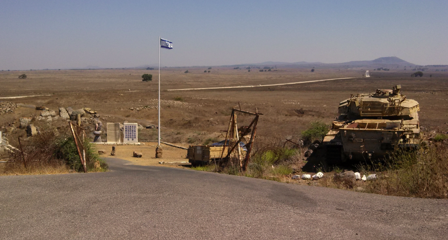 Tel Saki Battle Memorial Golan Heights - View Towards Syria