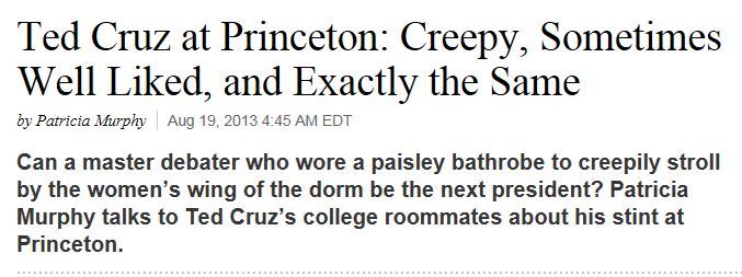 Daily Beast - Ted Cruz Creepy