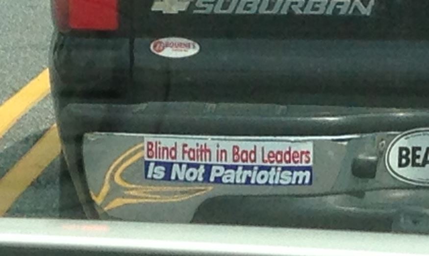 Bumper Sticker - Carlisle PA - Blind Faith