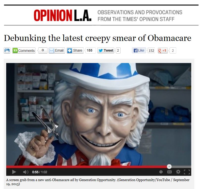 Creepy Obamacare Ad - LA Times