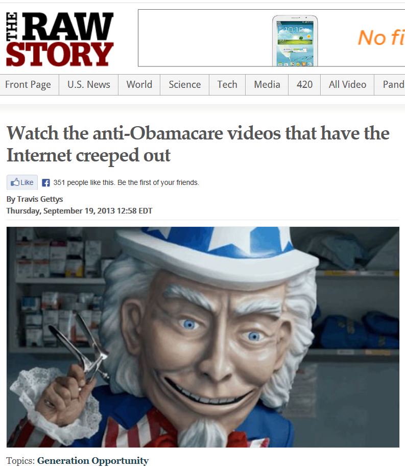 Creepy Obamacare Ad - Raw Story