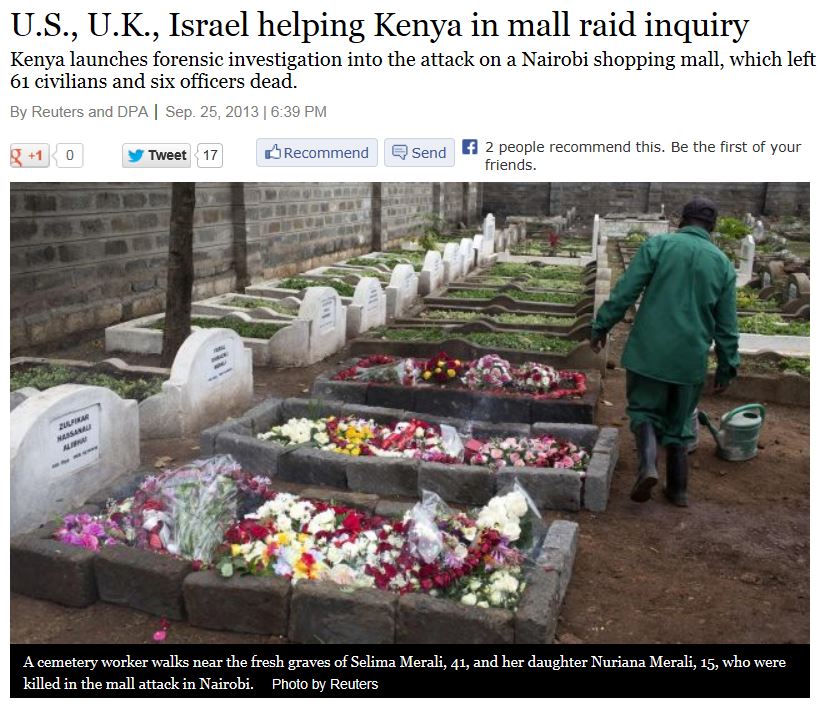 Haaretz US UK Israel helping Kenya