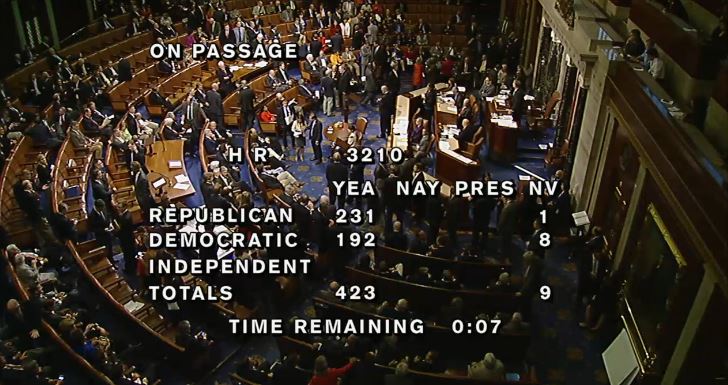 (House Vote Amendment No. 3 Funding Military Pay)