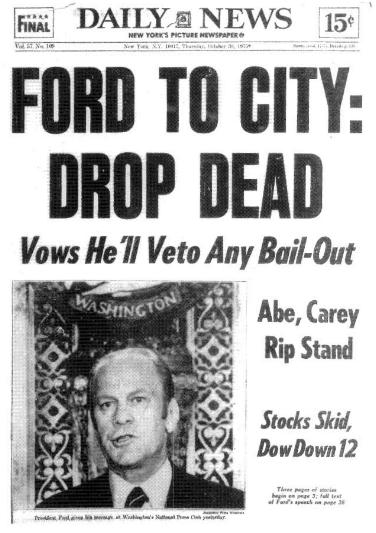 Ford to NYC Drop Dead