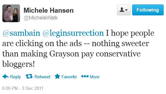 Michele Walk Hansen - Twitter Grayson Legal Insurrection Ad