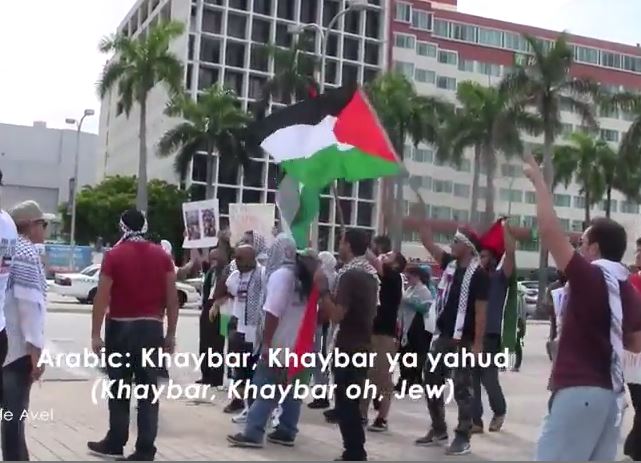 Miami anti Israel protest Khaybar ya Yahud