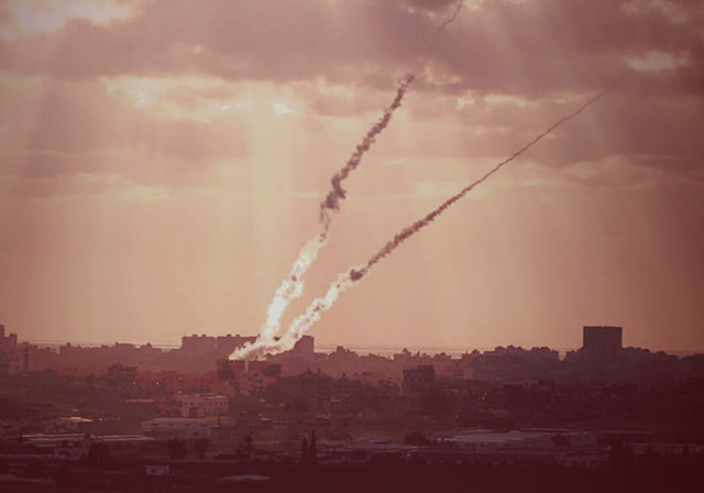 Rockets fired from Gaza civilian area at Israel