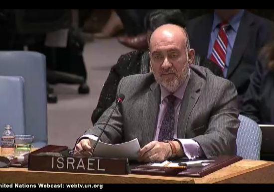 Security Council Emergency Meeting Gaza - Israel Ambassador Ron Prosor