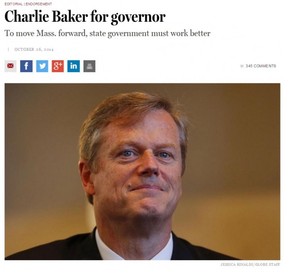 Boston Globe Endorsement Charlie Baker