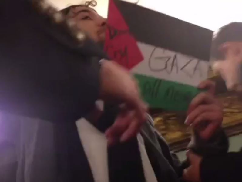 NYC Council disruption Anti Israel Palestinian flag