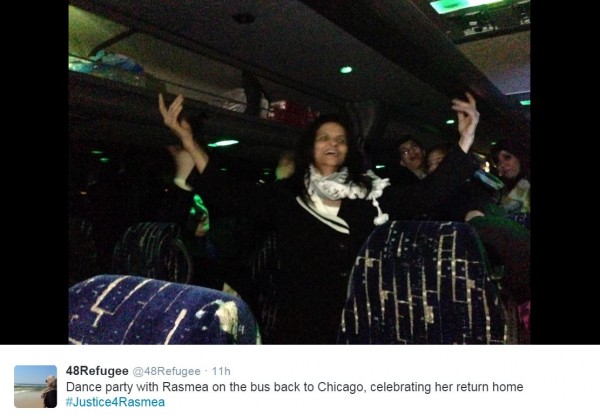 Rasmea Odeh Dancing Bus after Sentencing