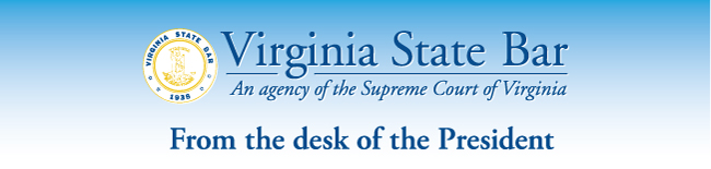 Virginia State Bar President Banner
