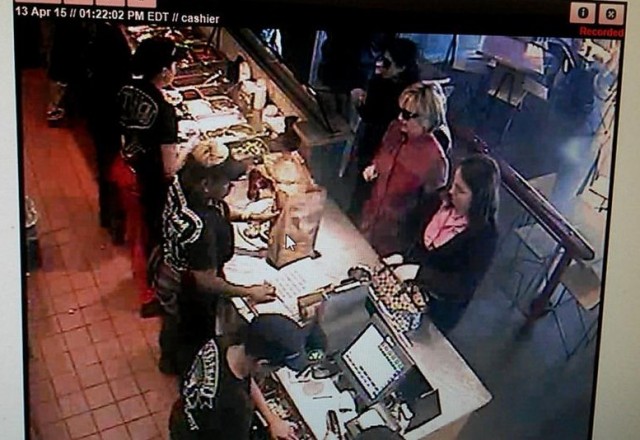 Hillary at Chipotle Security Camera