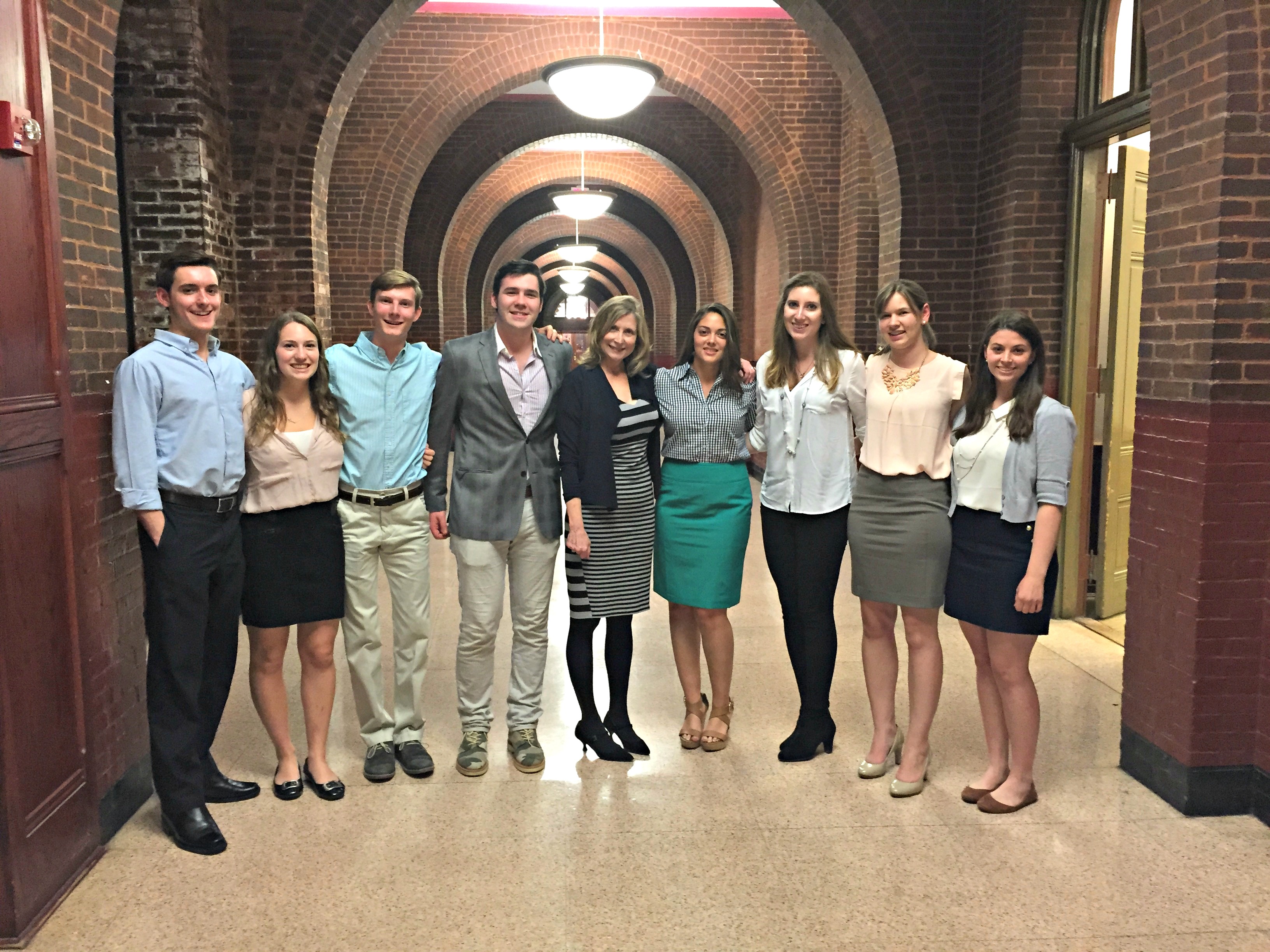 Georgetown CRs with Dr. Sommers after the controversial lecture. Image credit: Clare Boothe Luce Policy Institute