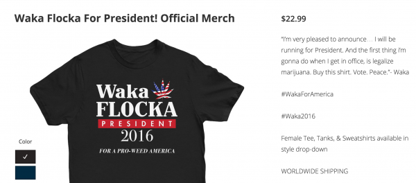 waka flocka flame president t-shirt