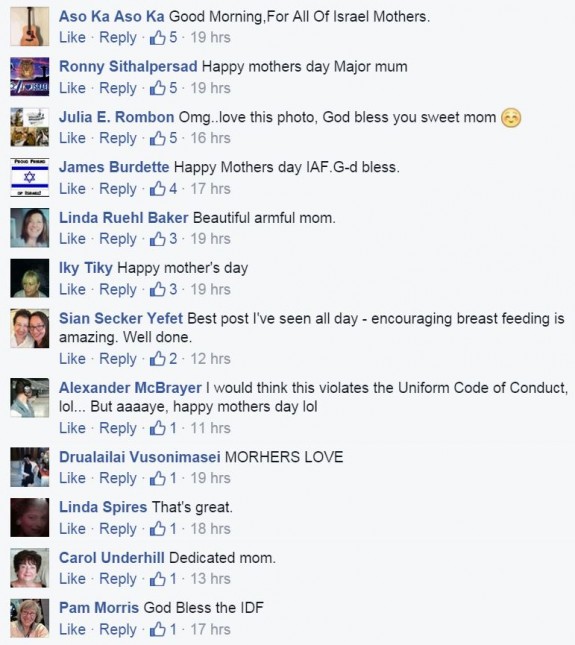 Israel Air Force Mothers Day Photo Pilot Breastfeeding Post comments