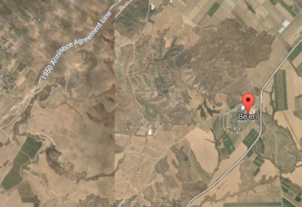 Kibbutz Beeri Satellite Map Gaza