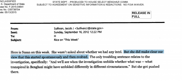 Susan Rice This Week Benghazi Scandal Hillary Clinton Emails