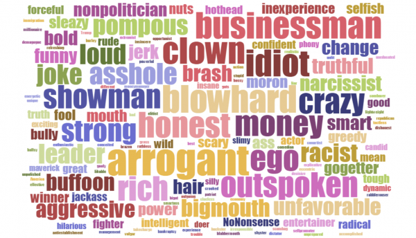 Poll Word Cloud Association Trump Quinnipiac 8-27-2015