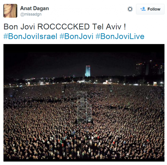 Bon Jovi Rocked Tel Aviv Twitter