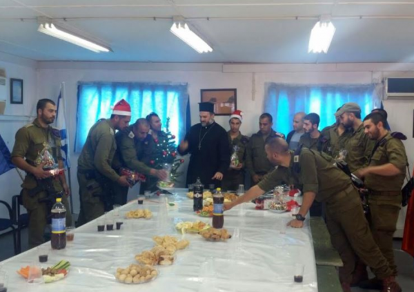 Christmas Party for IDF Soldiers with Father Gabriel Nadaf