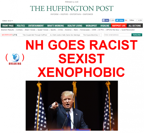 Huffington Post NH Primary Results Trump