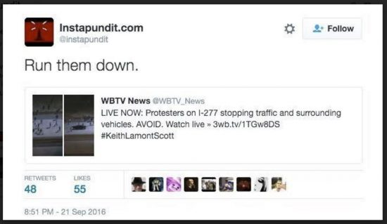 Instapundit Tweet Charlotte Riots