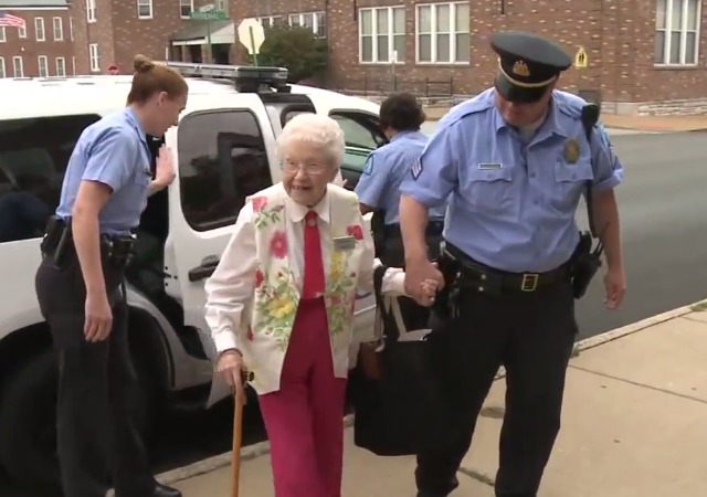 102 Year Old Finally Achieves Dream Of Being Arrested