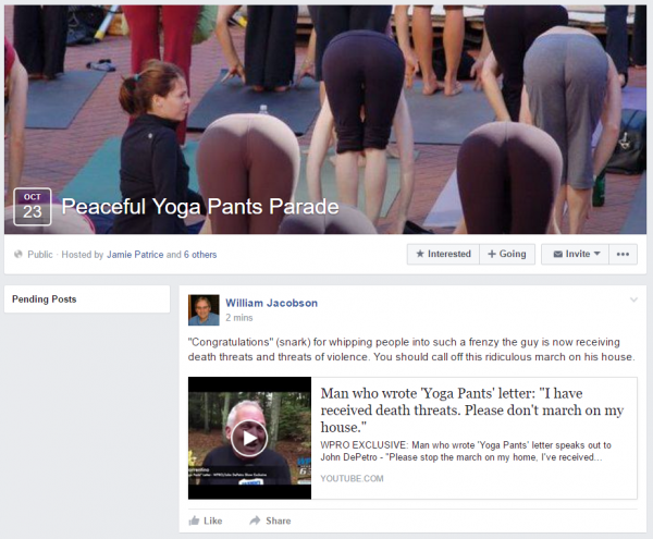 Yoga Pants Protest, Parade, Alan Sorrentino