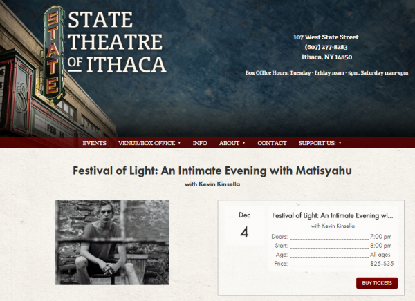 Matisyahu - Ithaca State Street Theater