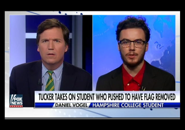 http://insider.foxnews.com/2016/11/21/tucker-carlson-hampshire-college-student-removal-american-flag-burning