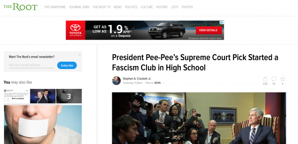 http://www.theroot.com/president-pee-pees-supreme-court-pick-started-a-fascism-1791918061