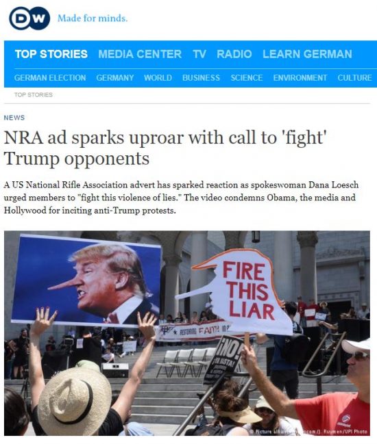 http://www.dw.com/en/nra-ad-sparks-uproar-with-call-to-fight-trump-opponents/a-39501918